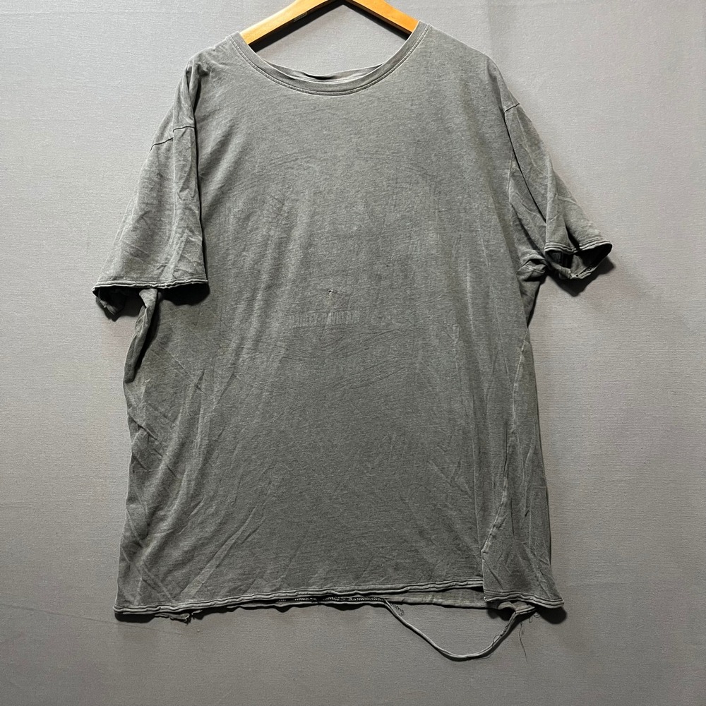 Vintage Harley Davidson Smoked Out Ghost Print Distressed T-Shirt Gray XL